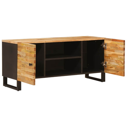 vidaXL TV-Schränk mit Speicher Braun 105 x 33 x 46 cm Massivholz Mango