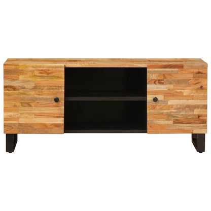 vidaXL TV-Schränk mit Speicher Braun 105 x 33 x 46 cm Massivholz Mango