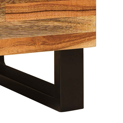 vidaXL TV-Schränk mit Speicher Braun 70 x 33 x 46 cm Massivholz Mango