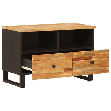 vidaXL TV-Schränk mit Speicher Braun 70 x 33 x 46 cm Massivholz Mango
