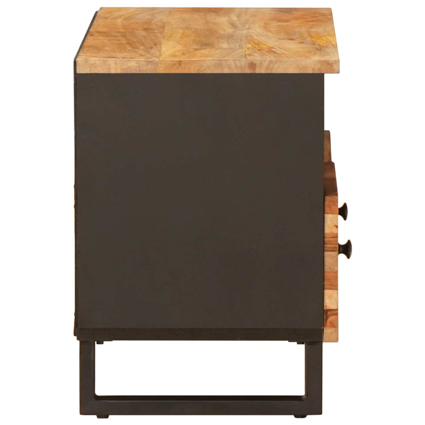 vidaXL TV-Schränk mit Speicher Braun 70 x 33 x 46 cm Massivholz Mango