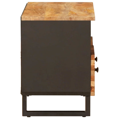 vidaXL TV-Schränk mit Speicher Braun 70 x 33 x 46 cm Massivholz Mango