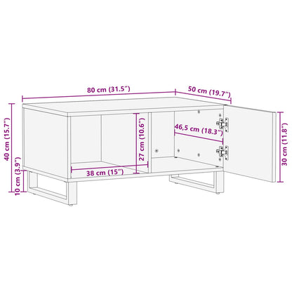 vidaXL Couchtisch Braun 80 x 50 x 40 cm Massivholz Mango