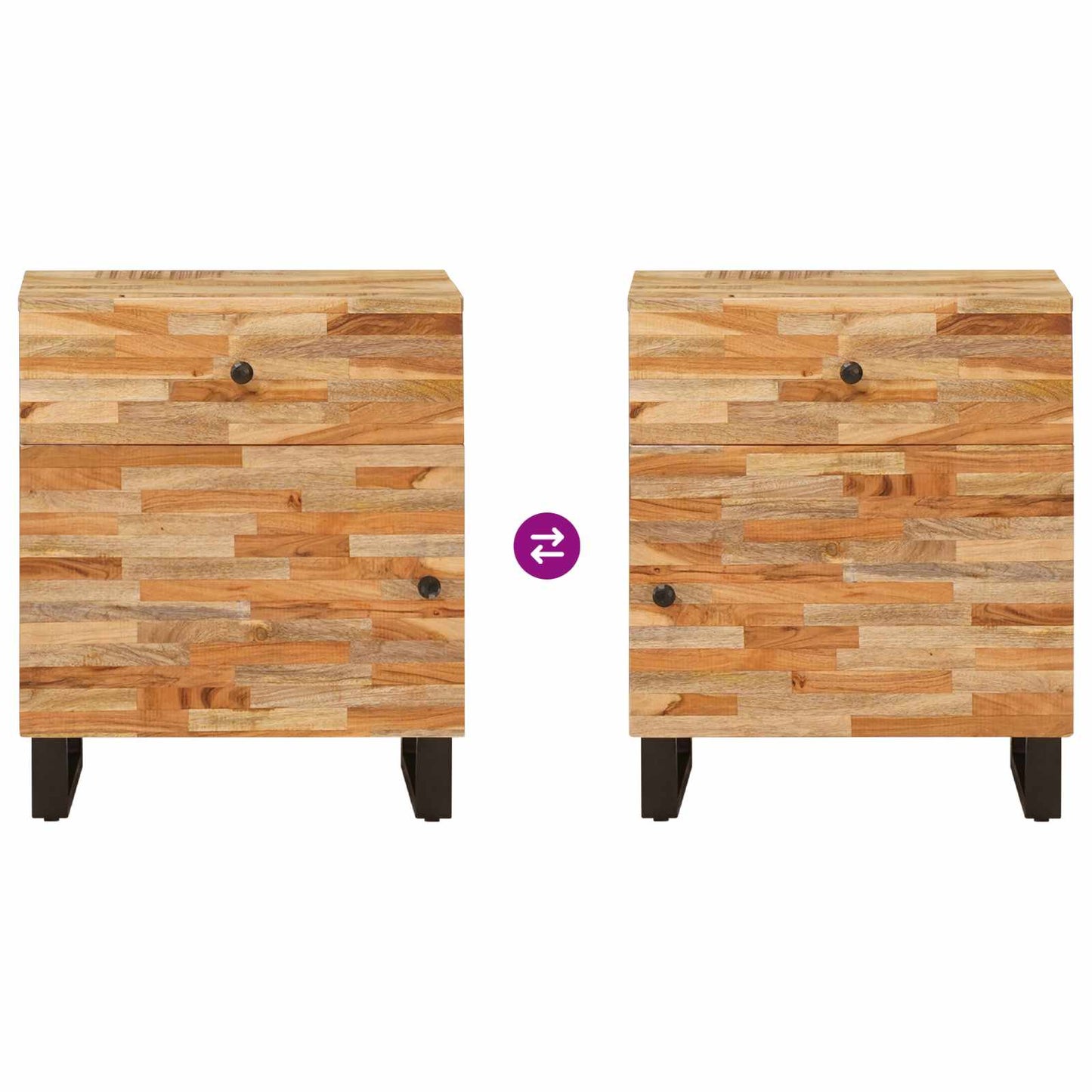 Bettkasten Braun 50 x 33 x 60 cm Massivholz Mango