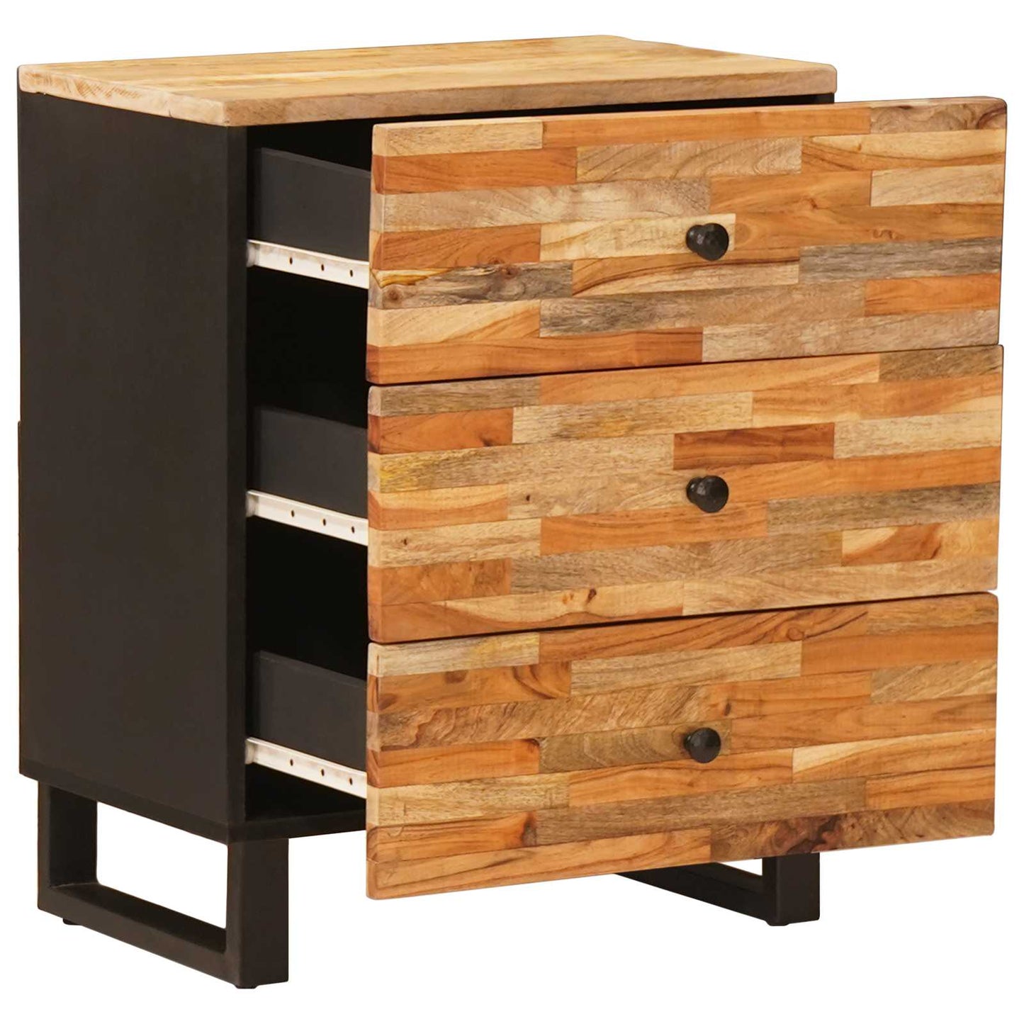 vidaXL Bettkasten Braun 50 x 33 x 62 cm Massivholz Mango