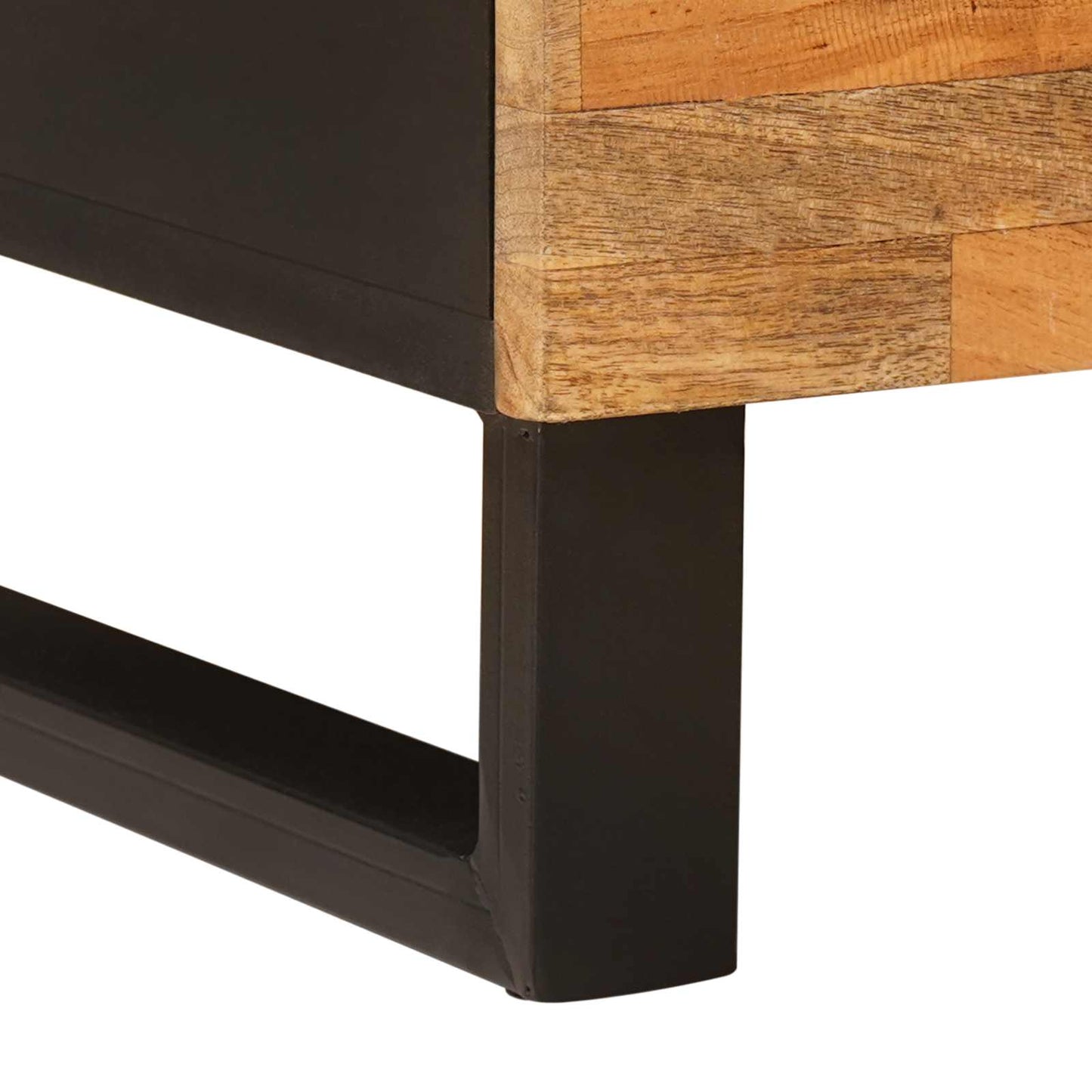 vidaXL TV-Schränk mit Regal Braun 105 x 33 x 46 cm Massivholz Mango