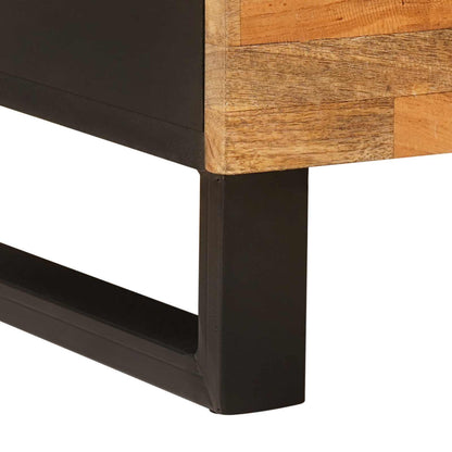 vidaXL TV-Schränk mit Regal Braun 105 x 33 x 46 cm Massivholz Mango