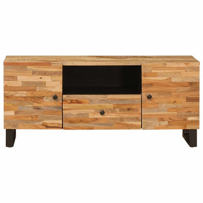 vidaXL TV-Schränk mit Regal Braun 105 x 33 x 46 cm Massivholz Mango