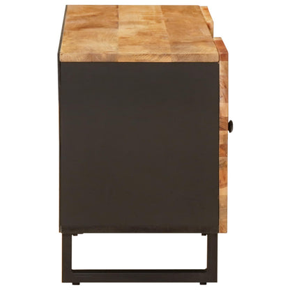 vidaXL TV-Schränk mit Regal Braun 105 x 33 x 46 cm Massivholz Mango