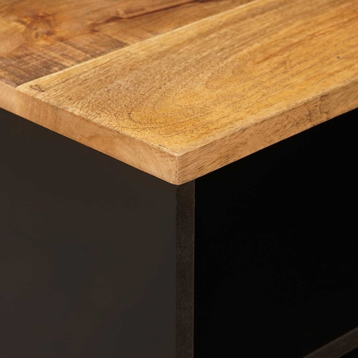 vidaXL TV-Schränk mit Regal Braun 80 x 33 x 46 cm Massivholz Mango