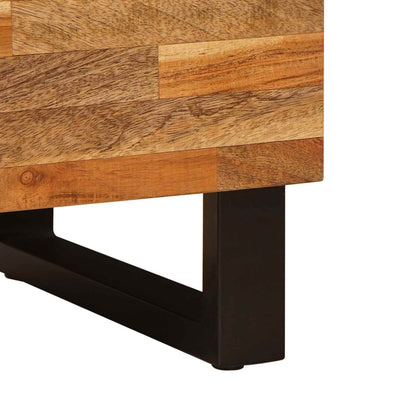 vidaXL TV-Schränk mit Regal Braun 80 x 33 x 46 cm Massivholz Mango