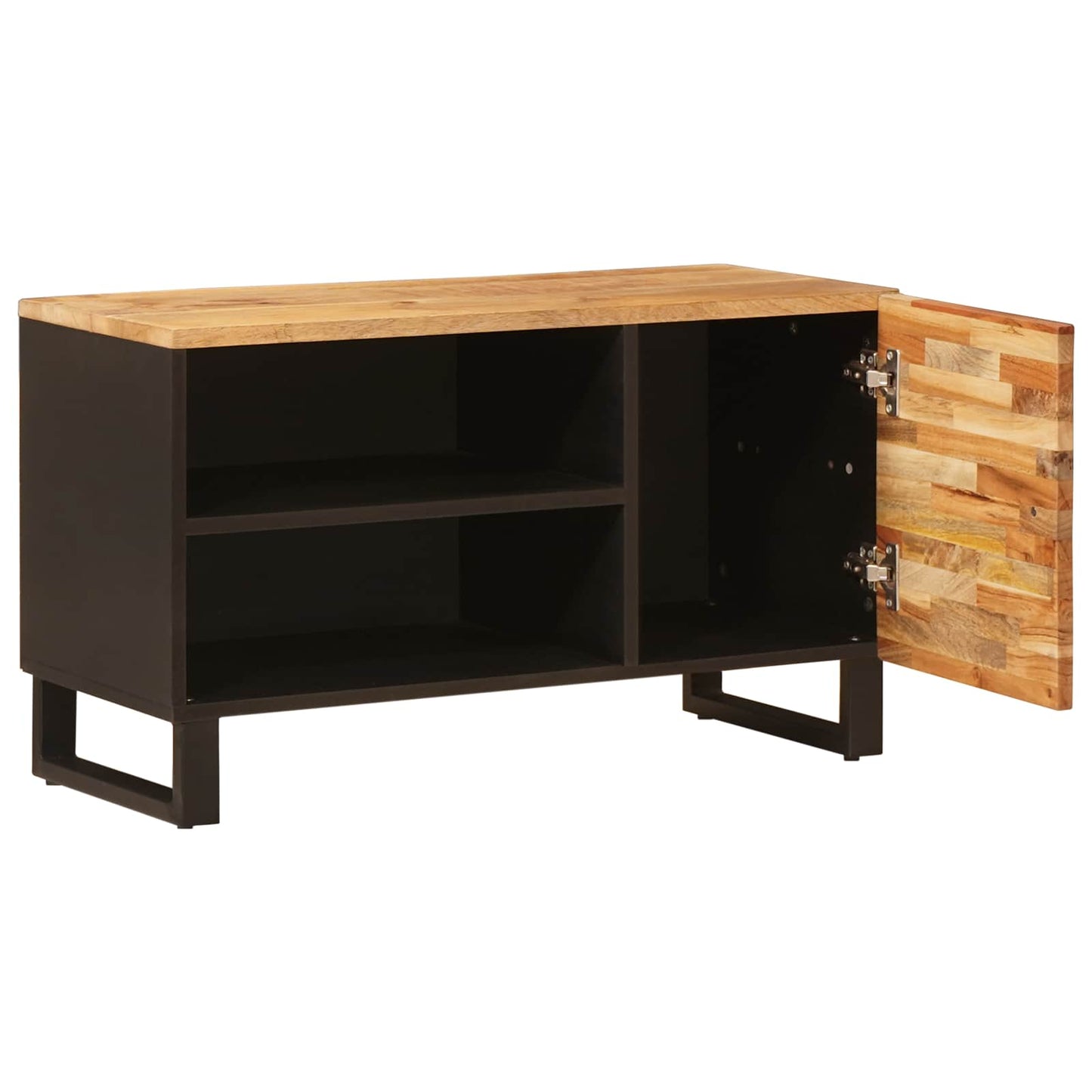 vidaXL TV-Schränk mit Regal Braun 80 x 33 x 46 cm Massivholz Mango