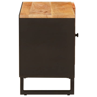 vidaXL TV-Schränk mit Regal Braun 80 x 33 x 46 cm Massivholz Mango