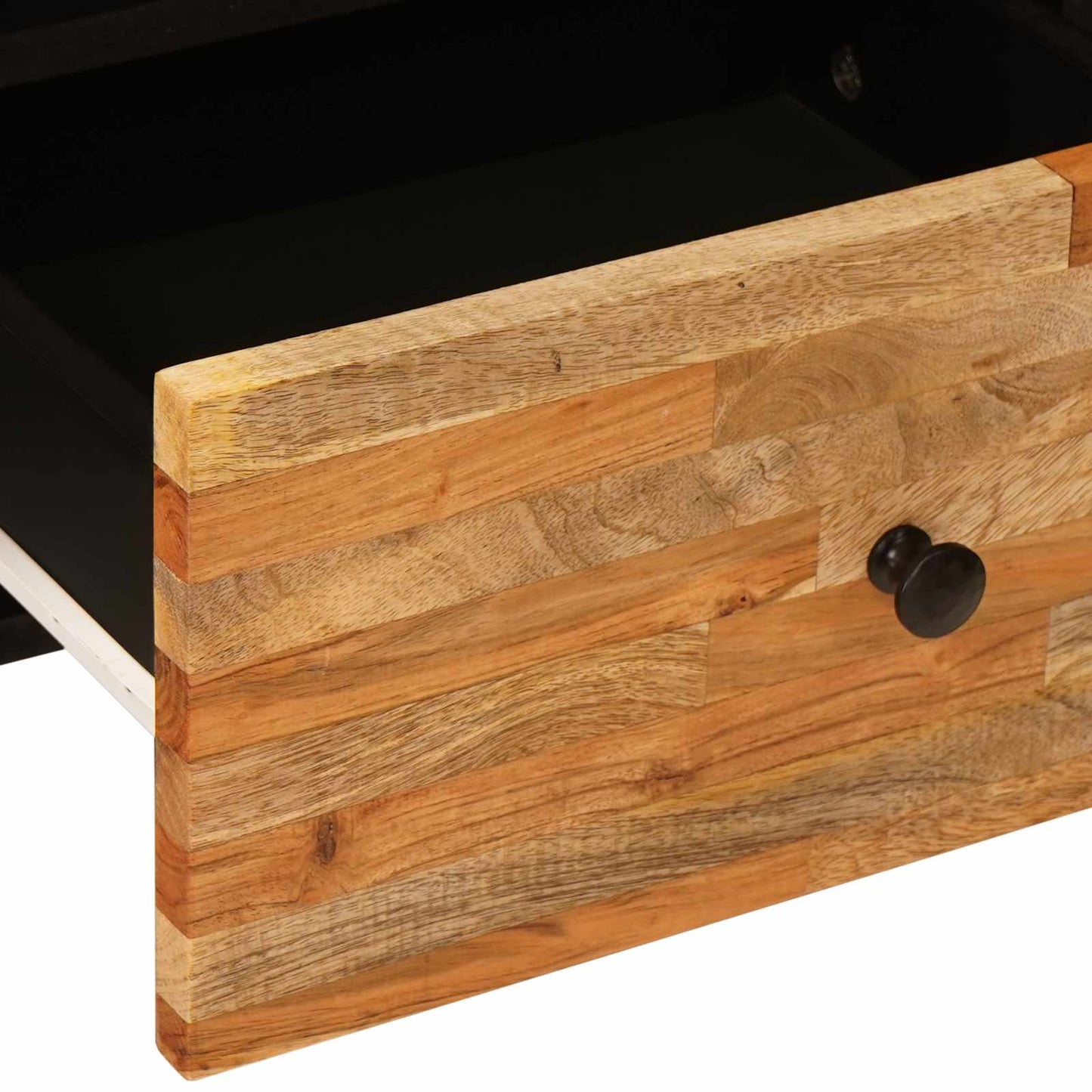 vidaXL TV-Schränk mit Regal Braun 100 x 33 x 46 cm Massivholz Mango