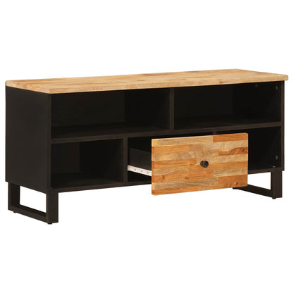 vidaXL TV-Schränk mit Regal Braun 100 x 33 x 46 cm Massivholz Mango