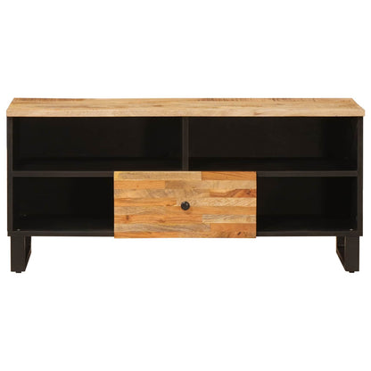 vidaXL TV-Schränk mit Regal Braun 100 x 33 x 46 cm Massivholz Mango