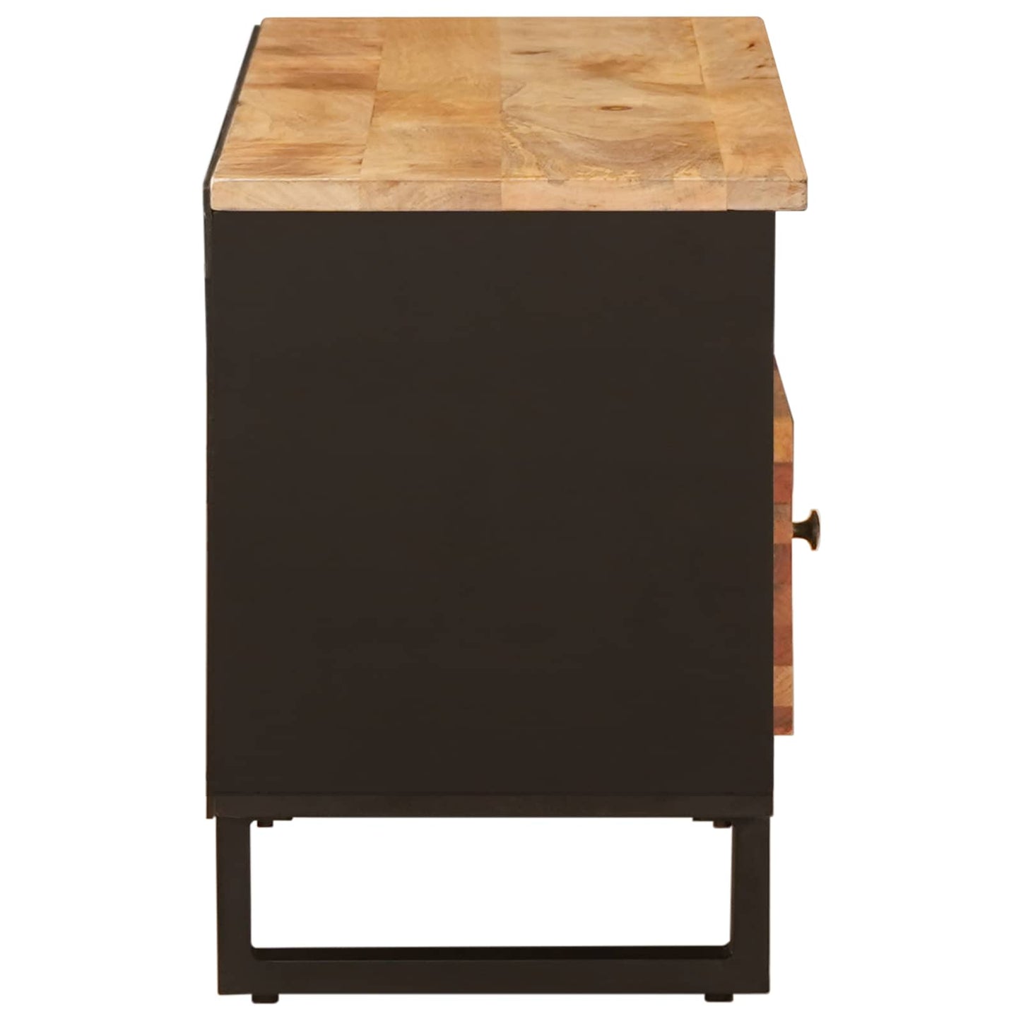 vidaXL TV-Schränk mit Regal Braun 100 x 33 x 46 cm Massivholz Mango