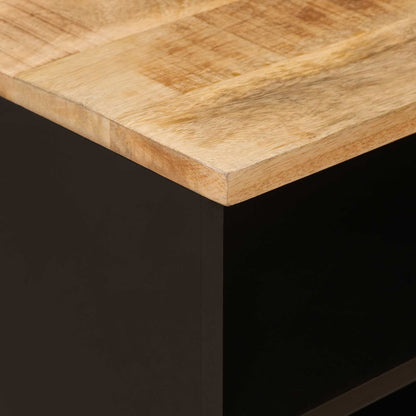 vidaXL TV-Schränk mit Regal Braun 80 x 33 x 46 cm Massivholz Mango