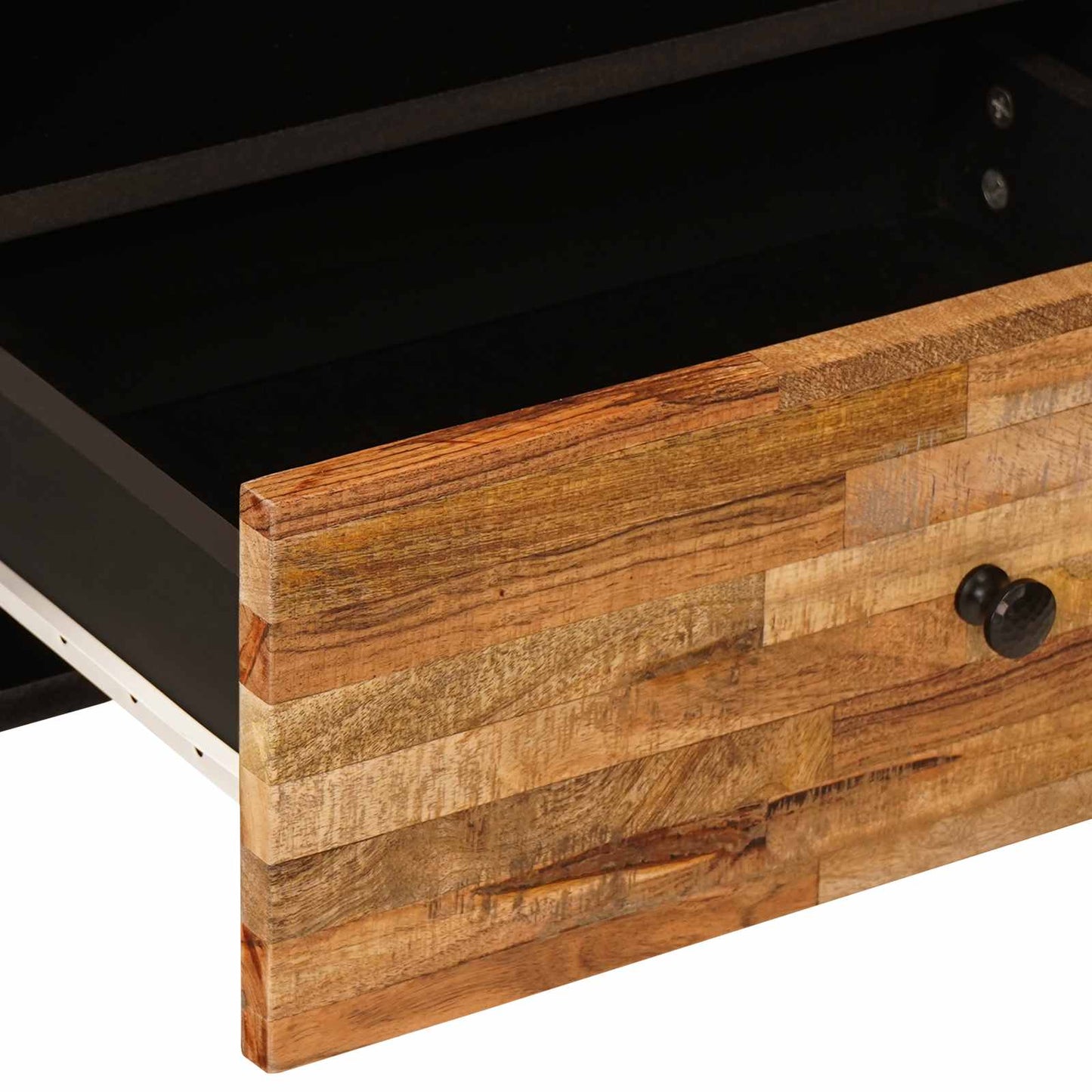 vidaXL TV-Schränk mit Regal Braun 80 x 33 x 46 cm Massivholz Mango
