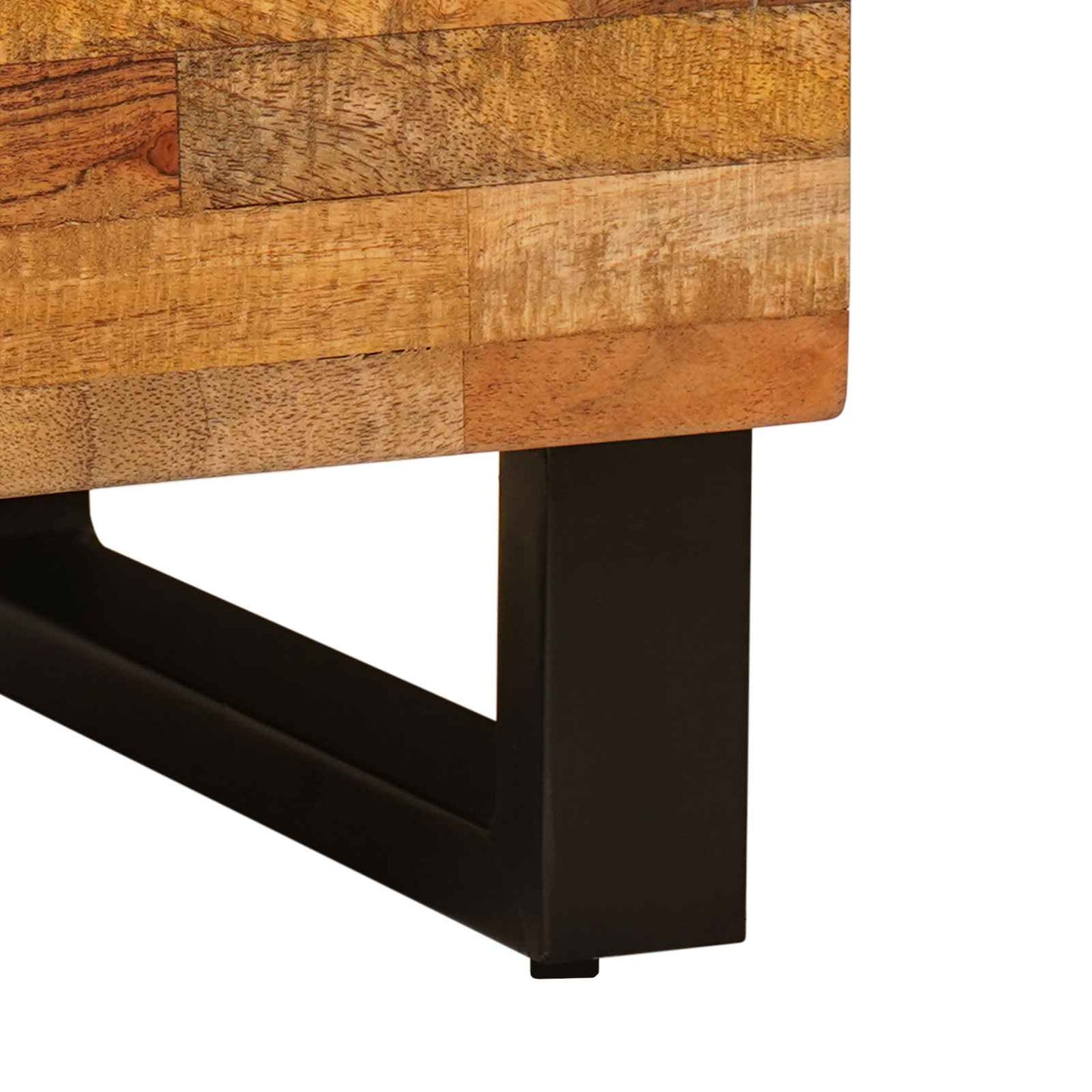 vidaXL TV-Schränk mit Regal Braun 80 x 33 x 46 cm Massivholz Mango