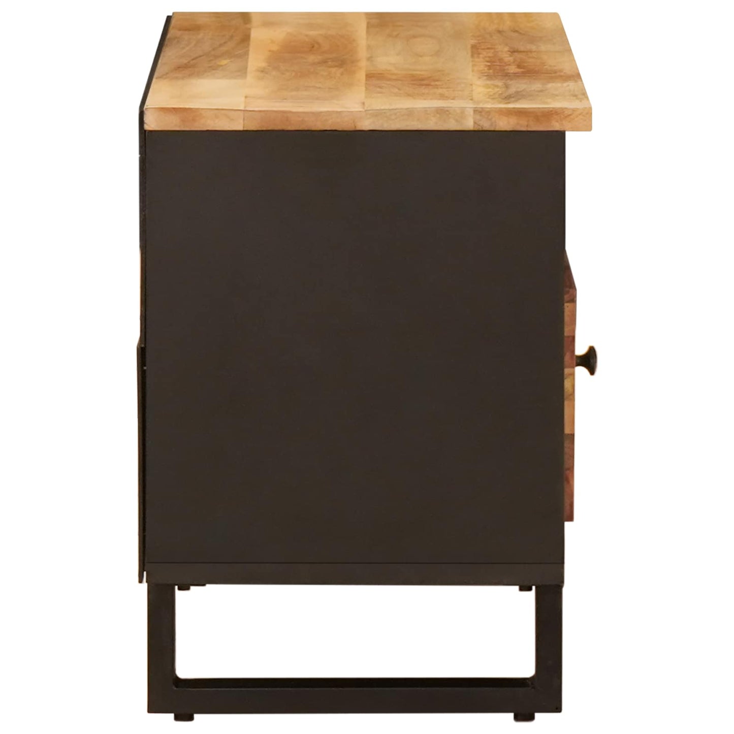 vidaXL TV-Schränk mit Regal Braun 80 x 33 x 46 cm Massivholz Mango