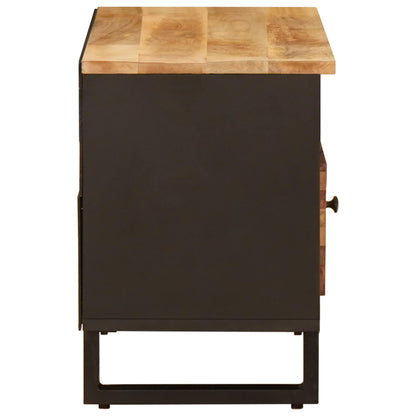 vidaXL TV-Schränk mit Regal Braun 80 x 33 x 46 cm Massivholz Mango