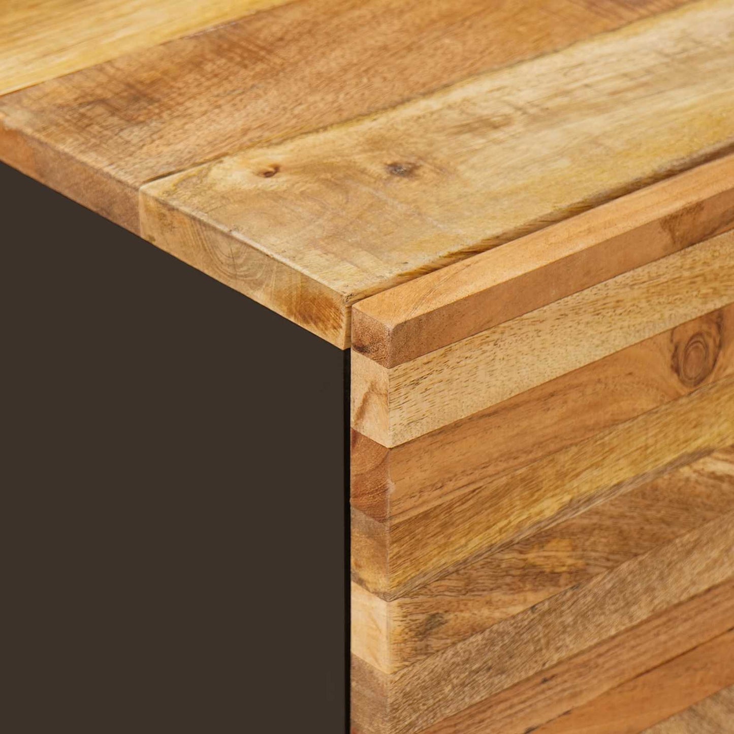 vidaXL Waschbeckenschrank Natur 62 x 33 x 58 cm Massivholz Mango