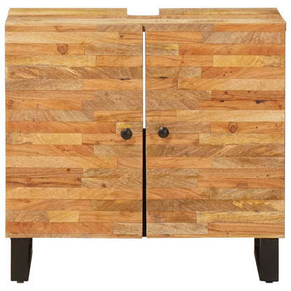 vidaXL Waschbeckenschrank Natur 62 x 33 x 58 cm Massivholz Mango