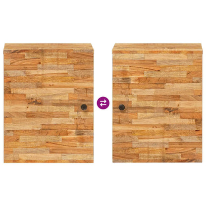 vidaXL Badezimmer Hängeschrank Natur 38 x 33 x 48 cm Massivholz Mango