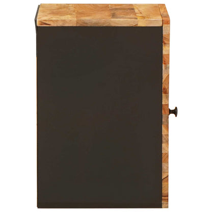 vidaXL Badezimmer Hängeschrank Natur 38 x 33 x 48 cm Massivholz Mango