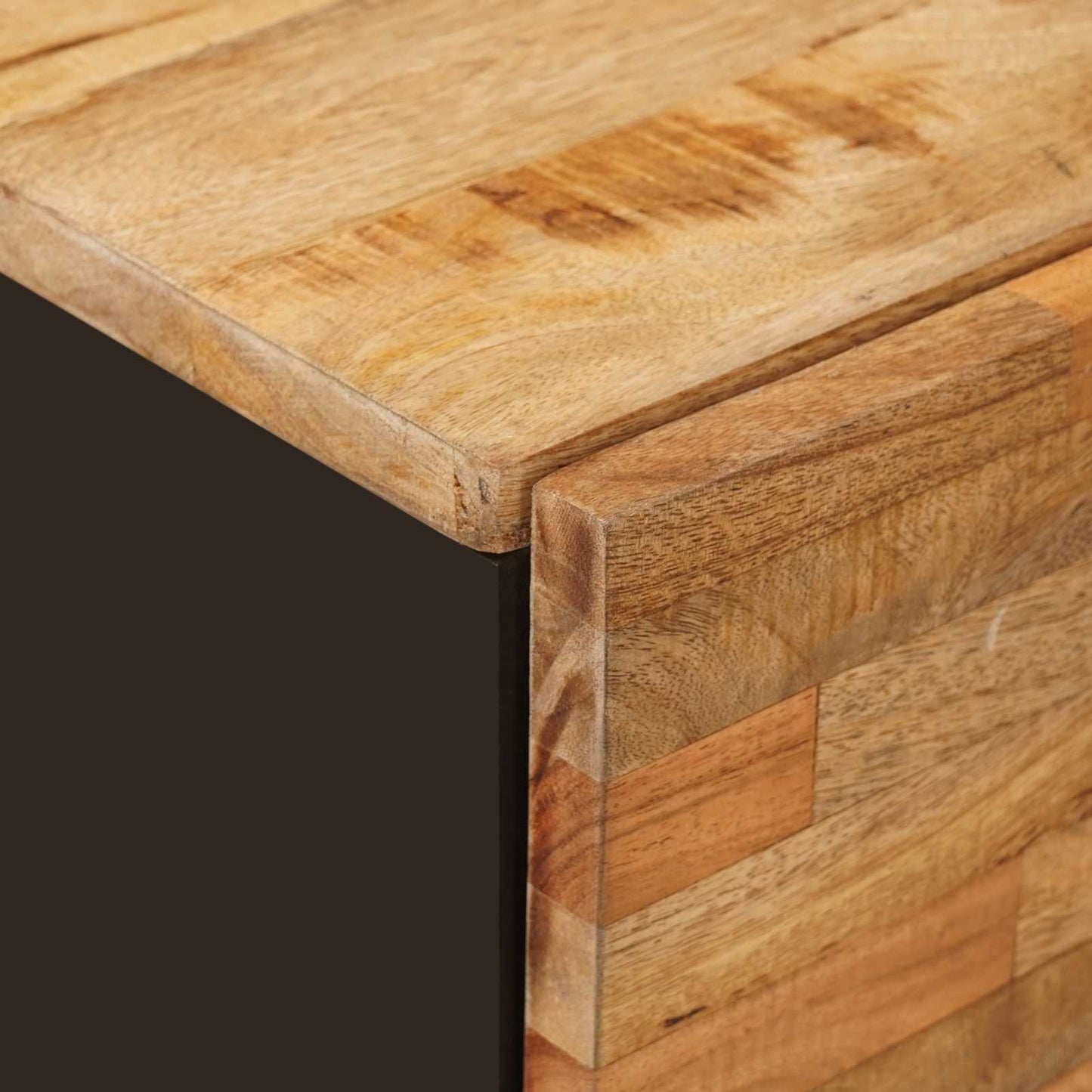 vidaXL Badezimmerschrank Natur 38 x 33 x 58 cm Massivholz Mango