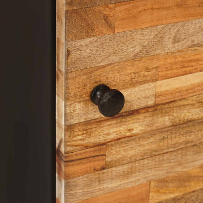 vidaXL Badezimmerschrank Natur 38 x 33 x 58 cm Massivholz Mango