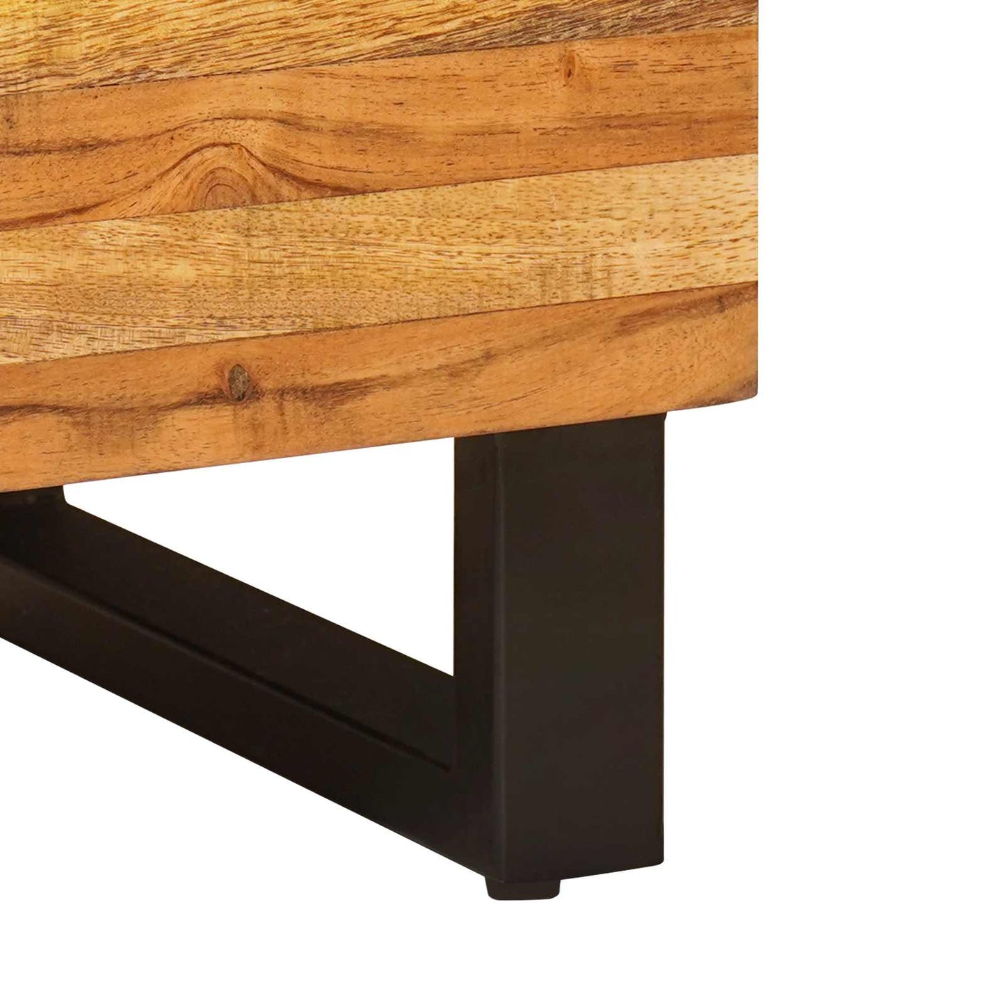 Seitenschrank mit Tür Braun 60 x 33 x 75 cm Massivholz Mango