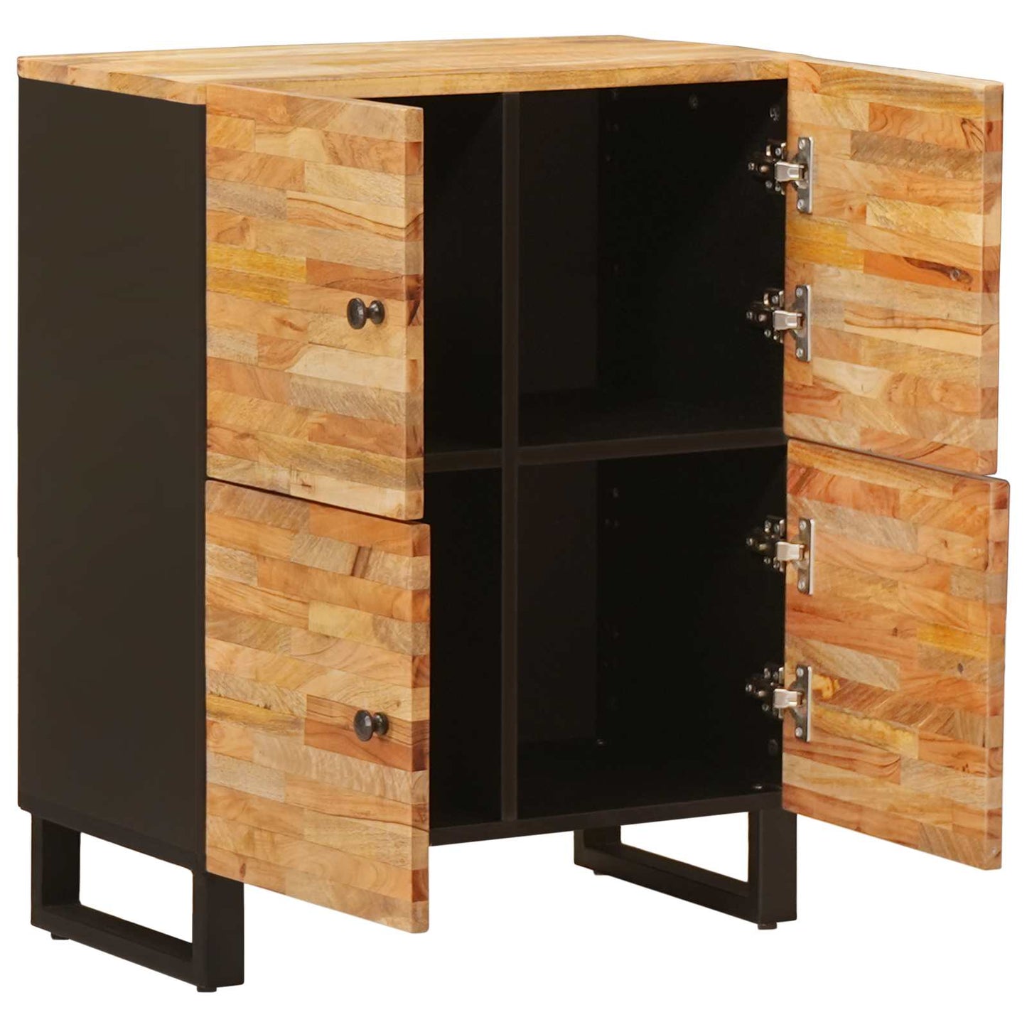 Seitenschrank mit Tür Braun 60 x 33 x 75 cm Massivholz Mango