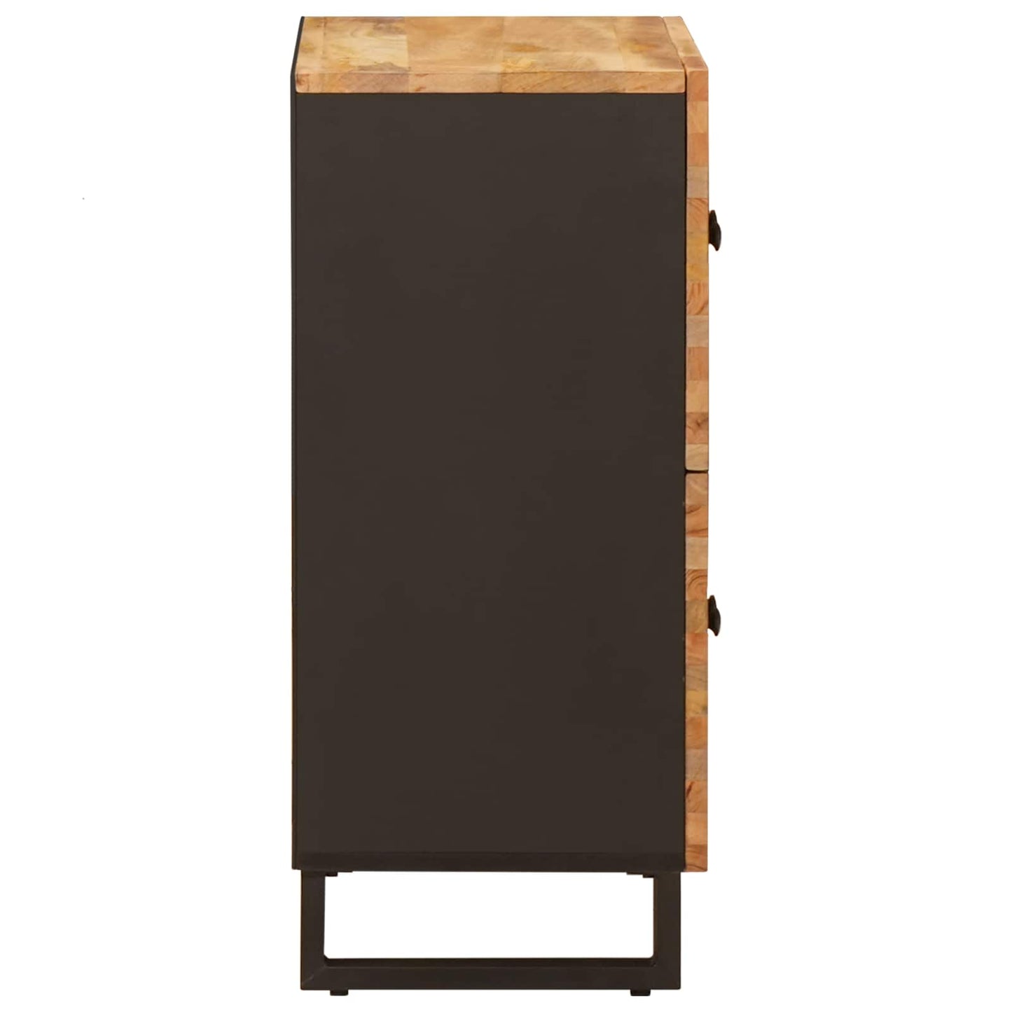 Seitenschrank mit Tür Braun 60 x 33 x 75 cm Massivholz Mango