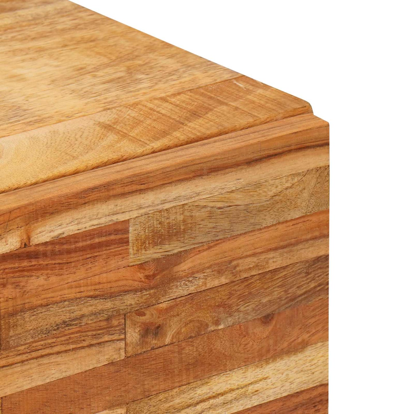 Seitenschrank mit Tür Braun 90 x 33 x 75 cm Massivholz Mango