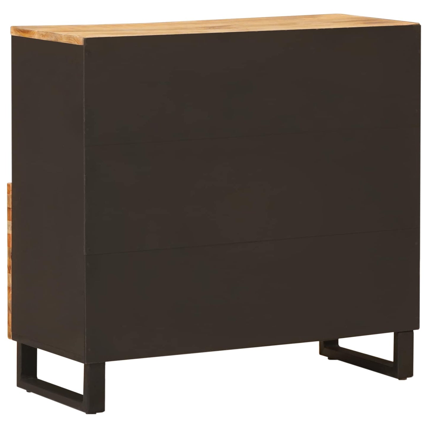 Seitenschrank mit Tür Braun 90 x 33 x 75 cm Massivholz Mango
