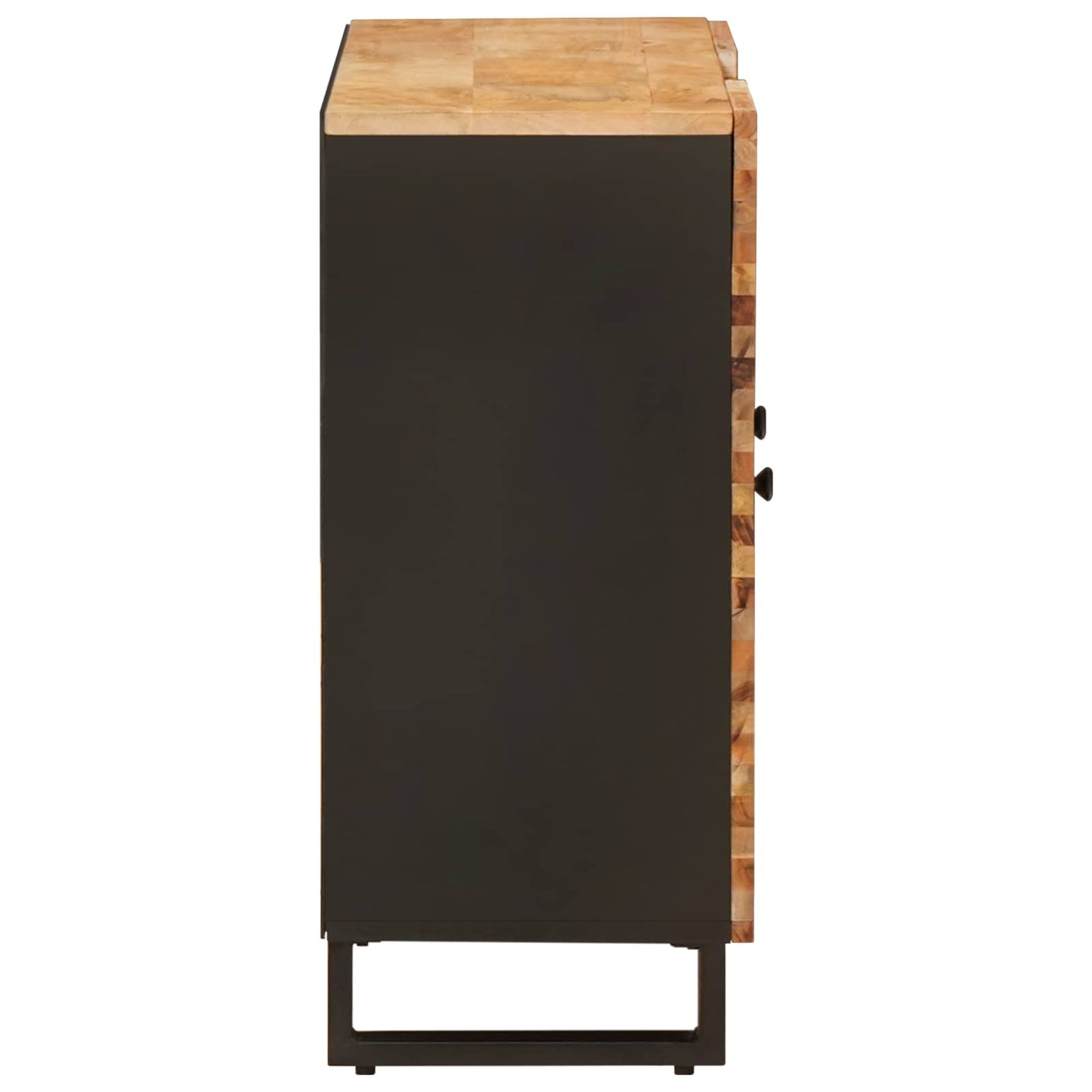 Seitenschrank mit Tür Braun 90 x 33 x 75 cm Massivholz Mango
