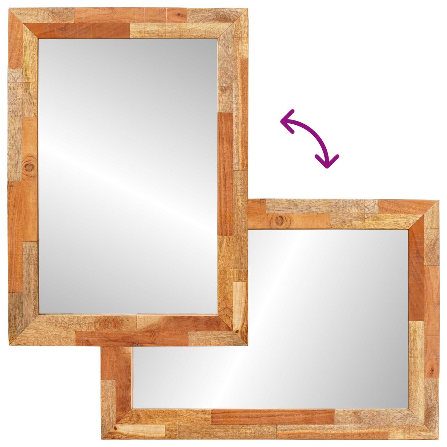 vidaXL Badezimmer Spiegel mit Speicher Artisan-Eiche 50 x 70 x 2,5 cm