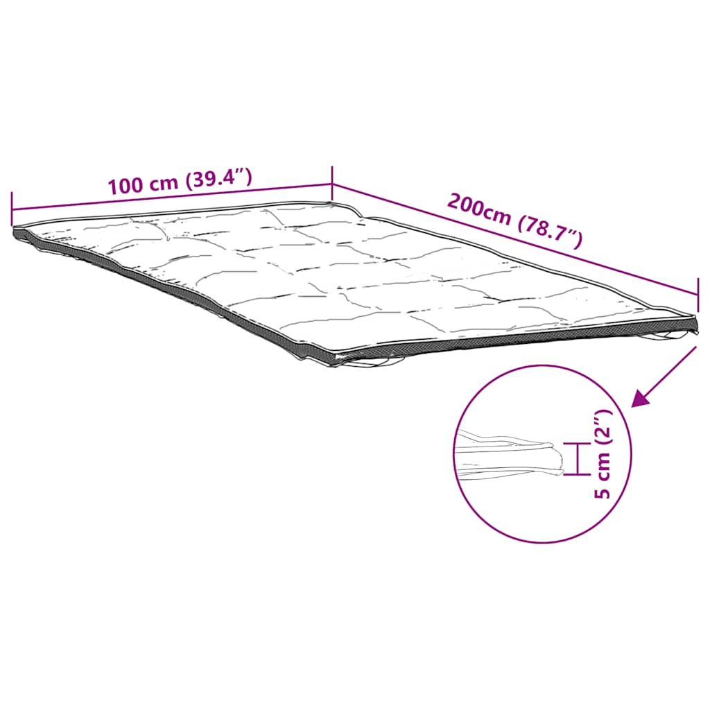 vidaXL Matratzenschoner Weiß 100x200 cm