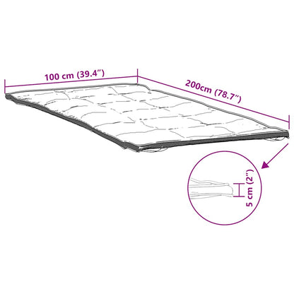 vidaXL Matratzenschoner Weiß 100x200 cm
