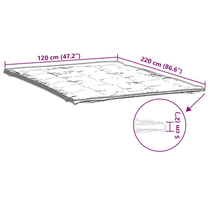 vidaXL Matratzenschoner Weiß 120x220 cm
