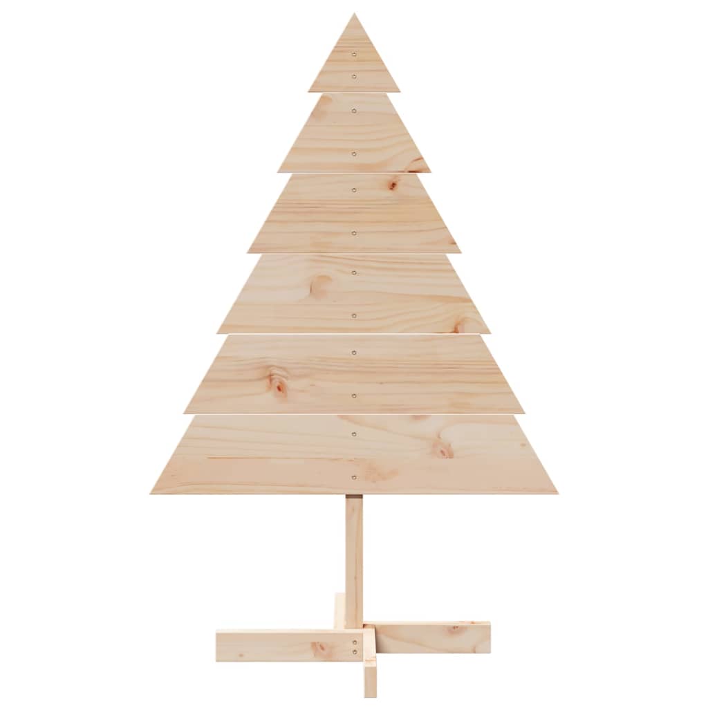 vidaXL Sapin de Noël à décorer 110 cm Bois massif