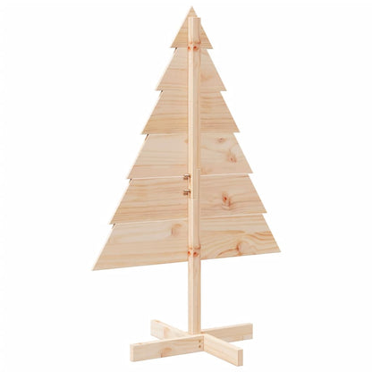 vidaXL Sapin de Noël à décorer 110 cm Bois massif