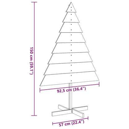 vidaXL Weihnachtsbaum zum Schmücken 150 cm Massivholz