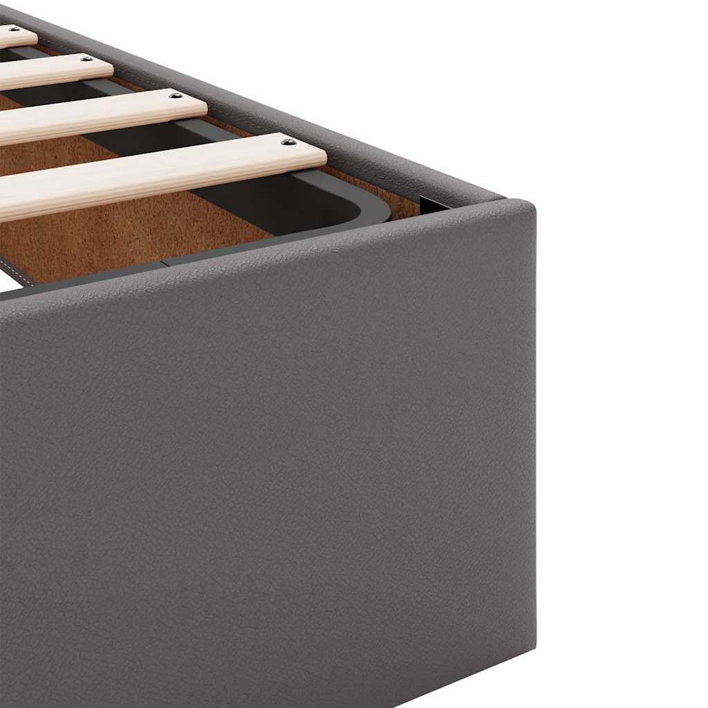 vidaXL Lit Ottoman sans matelas Gris 80x200 cm Similicuir