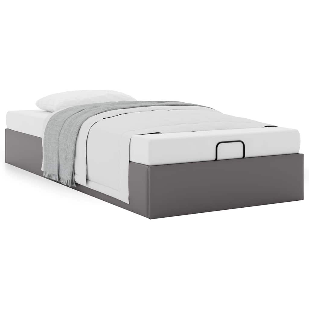 vidaXL Lit Ottoman sans matelas Gris 80x200 cm Similicuir