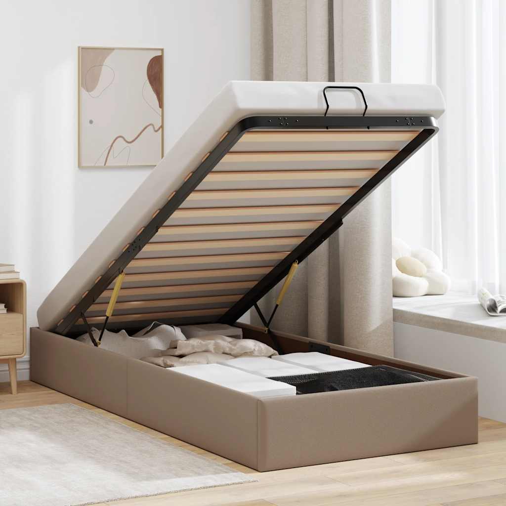 vidaXL Ottoman-Bett ohne Matratze Cappuccino-Braun 80x200cm Kunstleder