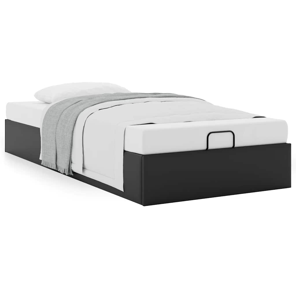 vidaXL Ottoman-Bett ohne Matratze Schwarz 90x190 cm Kunstleder