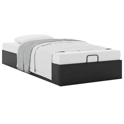 vidaXL Ottoman-Bett ohne Matratze Schwarz 90x190 cm Kunstleder